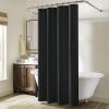 MIULEE Extra Long Linen Shower Curtain 96 Inches Long with 12 Metal Hooks Washable Beige Fabric Shower Curtain Set Waterproof Neutral Thick Cloth Shower Curtains for Bathroom Hotel Bathtub, Cream(Black)