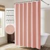 MIULEE Extra Long Linen Shower Curtain 96 Inches Long with 12 Metal Hooks Washable Beige Fabric Shower Curtain Set Waterproof Neutral Thick Cloth Shower Curtains for Bathroom Hotel Bathtub, Cream(Blush Pink)