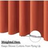MIULEE Extra Long Linen Shower Curtain 96 Inches Long with 12 Metal Hooks Washable Beige Fabric Shower Curtain Set Waterproof Neutral Thick Cloth Shower Curtains for Bathroom Hotel Bathtub, Cream(Terracotta)