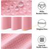 MIULEE Extra Long Waffle Weave Shower Bath Curtain 84 Inch Long with 12 Metal Hooks Modern Washable 260GSM Heavy Fabric Waterproof Thick Cloth Shower Curtains Set for Bathroom Bathtub, White(Blush Pink)