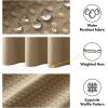 MIULEE Extra Long Waffle Weave Shower Bath Curtain 84 Inch Long with 12 Metal Hooks Modern Washable 260GSM Heavy Fabric Waterproof Thick Cloth Shower Curtains Set for Bathroom Bathtub, White(Khaki)