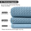 MIULEE Extra Long Waffle Weave Shower Bath Curtain 84 Inch Long with 12 Metal Hooks Modern Washable 260GSM Heavy Fabric Waterproof Thick Cloth Shower Curtains Set for Bathroom Bathtub, White(Moonlight Blue)