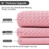 MIULEE Extra Long Waffle Weave Shower Bath Curtain 84 Inch Long with 12 Metal Hooks Modern Washable 260GSM Heavy Fabric Waterproof Thick Cloth Shower Curtains Set for Bathroom Bathtub, White(Blush Pink)