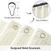 MIULEE Extra Long Waffle Weave Shower Bath Curtain 84 Inch Long with 12 Metal Hooks Modern Washable 260GSM Heavy Fabric Waterproof Thick Cloth Shower Curtains Set for Bathroom Bathtub, White(Ivory)