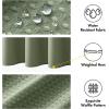 MIULEE Extra Long Waffle Weave Shower Bath Curtain 84 Inch Long with 12 Metal Hooks Modern Washable 260GSM Heavy Fabric Waterproof Thick Cloth Shower Curtains Set for Bathroom Bathtub, White(Sage Green)