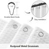 MIULEE Extra Long Waffle Weave Shower Bath Curtain 84 Inch Long with 12 Metal Hooks Modern Washable 260GSM Heavy Fabric Waterproof Thick Cloth Shower Curtains Set for Bathroom Bathtub, White(White)