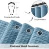 MIULEE Extra Long Waffle Weave Shower Bath Curtain 84 Inch Long with 12 Metal Hooks Modern Washable 260GSM Heavy Fabric Waterproof Thick Cloth Shower Curtains Set for Bathroom Bathtub, White(Moonlight Blue)