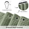 MIULEE Extra Long Waffle Weave Shower Bath Curtain 84 Inch Long with 12 Metal Hooks Modern Washable 260GSM Heavy Fabric Waterproof Thick Cloth Shower Curtains Set for Bathroom Bathtub, White(Sage Green)