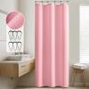 MIULEE Extra Long Waffle Weave Shower Bath Curtain 84 Inch Long with 12 Metal Hooks Modern Washable 260GSM Heavy Fabric Waterproof Thick Cloth Shower Curtains Set for Bathroom Bathtub, White(Blush Pink)