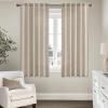 MIULEE Faux Linen Curtains 84 Inch Length 2 Panels Natural Burnt Orange Semi Sheer Curtain with Back Tab Rod Pocket, Light Filtering Window Privacy Burlap Drapes for Living Room Bedroom 42W x 84L(Khaki)