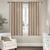 MIULEE Faux Linen Curtains 84 Inch Length 2 Panels Natural Burnt Orange Semi Sheer Curtain with Back Tab Rod Pocket, Light Filtering Window Privacy Burlap Drapes for Living Room Bedroom 42W x 84L(Copper Brown)