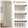 MIULEE Faux Linen Curtains 84 Inch Length 2 Panels Natural Burnt Orange Semi Sheer Curtain with Back Tab Rod Pocket, Light Filtering Window Privacy Burlap Drapes for Living Room Bedroom 42W x 84L(Linen)