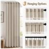 MIULEE Faux Linen Curtains 84 Inch Length 2 Panels Natural Burnt Orange Semi Sheer Curtain with Back Tab Rod Pocket, Light Filtering Window Privacy Burlap Drapes for Living Room Bedroom 42W x 84L(Khaki)