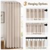 MIULEE Faux Linen Curtains 84 Inch Length 2 Panels Natural Burnt Orange Semi Sheer Curtain with Back Tab Rod Pocket, Light Filtering Window Privacy Burlap Drapes for Living Room Bedroom 42W x 84L(Ivory)