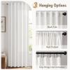 MIULEE Faux Linen Curtains 84 Inch Length 2 Panels Natural Burnt Orange Semi Sheer Curtain with Back Tab Rod Pocket, Light Filtering Window Privacy Burlap Drapes for Living Room Bedroom 42W x 84L(Heathered White)