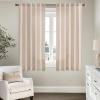 MIULEE Faux Linen Curtains 84 Inch Length 2 Panels Natural Burnt Orange Semi Sheer Curtain with Back Tab Rod Pocket, Light Filtering Window Privacy Burlap Drapes for Living Room Bedroom 42W x 84L(Ivory)
