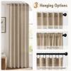 MIULEE Faux Linen Curtains 84 Inch Length 2 Panels Natural Burnt Orange Semi Sheer Curtain with Back Tab Rod Pocket, Light Filtering Window Privacy Burlap Drapes for Living Room Bedroom 42W x 84L(Copper Brown)