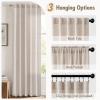 MIULEE Faux Linen Curtains 84 Inch Length 2 Panels Natural Burnt Orange Semi Sheer Curtain with Back Tab Rod Pocket, Light Filtering Window Privacy Burlap Drapes for Living Room Bedroom 42W x 84L(Beige)