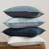MIULEE Green and White Pillow Covers Pack of 4 Christmas Decorative Natural Solid Throw Pillow Covers Soft Accent Boho Farmhouse Couch Pillowcases Modern Decor for Living Room Bed Sofa 18×18 Inch(Blue)
