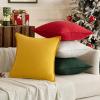 MIULEE Green and White Pillow Covers Pack of 4 Christmas Decorative Natural Solid Throw Pillow Covers Soft Accent Boho Farmhouse Couch Pillowcases Modern Decor for Living Room Bed Sofa 18×18 Inch(Christmas Red/Green)