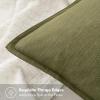 MIULEE Green and White Pillow Covers Pack of 4 Christmas Decorative Natural Solid Throw Pillow Covers Soft Accent Boho Farmhouse Couch Pillowcases Modern Decor for Living Room Bed Sofa 18×18 Inch(Olive Green)