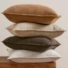 MIULEE Green and White Pillow Covers Pack of 4 Christmas Decorative Natural Solid Throw Pillow Covers Soft Accent Boho Farmhouse Couch Pillowcases Modern Decor for Living Room Bed Sofa 18×18 Inch(Neutral Brown)