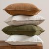 MIULEE Green and White Pillow Covers Pack of 4 Christmas Decorative Natural Solid Throw Pillow Covers Soft Accent Boho Farmhouse Couch Pillowcases Modern Decor for Living Room Bed Sofa 18×18 Inch(Brown)