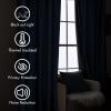 MIULEE Hot Pink Velvet Curtains 84 inches 2 Panels – Luxury Room Darkening Window Drapes for Bedroom Living Room Thermal Insulated Super Soft Blackout, Back Tab Rod Pocket Pinch Pleated, W52 x L84(Navy Blue)