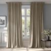 MIULEE Hot Pink Velvet Curtains 84 inches 2 Panels – Luxury Room Darkening Window Drapes for Bedroom Living Room Thermal Insulated Super Soft Blackout, Back Tab Rod Pocket Pinch Pleated, W52 x L84(Taupe)
