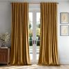 MIULEE Hot Pink Velvet Curtains 84 inches 2 Panels – Luxury Room Darkening Window Drapes for Bedroom Living Room Thermal Insulated Super Soft Blackout, Back Tab Rod Pocket Pinch Pleated, W52 x L84(Gold)