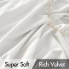MIULEE Hot Pink Velvet Curtains 84 inches 2 Panels – Luxury Room Darkening Window Drapes for Bedroom Living Room Thermal Insulated Super Soft Blackout, Back Tab Rod Pocket Pinch Pleated, W52 x L84(White)