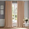 MIULEE Hot Pink Velvet Curtains 84 inches 2 Panels – Luxury Room Darkening Window Drapes for Bedroom Living Room Thermal Insulated Super Soft Blackout, Back Tab Rod Pocket Pinch Pleated, W52 x L84(Blush Beige)