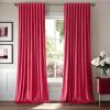 MIULEE Hot Pink Velvet Curtains 84 inches 2 Panels – Luxury Room Darkening Window Drapes for Bedroom Living Room Thermal Insulated Super Soft Blackout, Back Tab Rod Pocket Pinch Pleated, W52 x L84(Hot Pink)