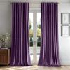 MIULEE Hot Pink Velvet Curtains 84 inches 2 Panels – Luxury Room Darkening Window Drapes for Bedroom Living Room Thermal Insulated Super Soft Blackout, Back Tab Rod Pocket Pinch Pleated, W52 x L84(Purple)