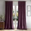MIULEE Hot Pink Velvet Curtains 84 inches 2 Panels – Luxury Room Darkening Window Drapes for Bedroom Living Room Thermal Insulated Super Soft Blackout, Back Tab Rod Pocket Pinch Pleated, W52 x L84(Dark Purple)
