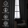 MIULEE Hot Pink Velvet Curtains 84 inches 2 Panels – Luxury Room Darkening Window Drapes for Bedroom Living Room Thermal Insulated Super Soft Blackout, Back Tab Rod Pocket Pinch Pleated, W52 x L84(Grey)
