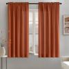 MIULEE Hunter Green Privacy Sheer Curtains That Let Light in 84 Inches Long Non-See-Through Semi Sheer Curtain Light Filtering Window Curtains Christmas Drapes for Living Room Bedroom 2 Panels Set(Terracotta)