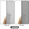 MIULEE Hunter Green Privacy Sheer Curtains That Let Light in 84 Inches Long Non-See-Through Semi Sheer Curtain Light Filtering Window Curtains Christmas Drapes for Living Room Bedroom 2 Panels Set(Grey)