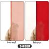 MIULEE Hunter Green Privacy Sheer Curtains That Let Light in 84 Inches Long Non-See-Through Semi Sheer Curtain Light Filtering Window Curtains Christmas Drapes for Living Room Bedroom 2 Panels Set(Red)