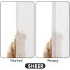 MIULEE Hunter Green Privacy Sheer Curtains That Let Light in 84 Inches Long Non-See-Through Semi Sheer Curtain Light Filtering Window Curtains Christmas Drapes for Living Room Bedroom 2 Panels Set(White)