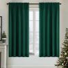 MIULEE Hunter Green Privacy Sheer Curtains That Let Light in 84 Inches Long Non-See-Through Semi Sheer Curtain Light Filtering Window Curtains Christmas Drapes for Living Room Bedroom 2 Panels Set(Hunter Green)