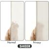 MIULEE Hunter Green Privacy Sheer Curtains That Let Light in 84 Inches Long Non-See-Through Semi Sheer Curtain Light Filtering Window Curtains Christmas Drapes for Living Room Bedroom 2 Panels Set(Ivory)