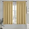 MIULEE Hunter Green Privacy Sheer Curtains That Let Light in 84 Inches Long Non-See-Through Semi Sheer Curtain Light Filtering Window Curtains Christmas Drapes for Living Room Bedroom 2 Panels Set(Gold)