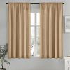 MIULEE Hunter Green Privacy Sheer Curtains That Let Light in 84 Inches Long Non-See-Through Semi Sheer Curtain Light Filtering Window Curtains Christmas Drapes for Living Room Bedroom 2 Panels Set(Brown)