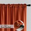 MIULEE Hunter Green Privacy Sheer Curtains That Let Light in 84 Inches Long Non-See-Through Semi Sheer Curtain Light Filtering Window Curtains Christmas Drapes for Living Room Bedroom 2 Panels Set(Burnt Orange)