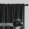 MIULEE Hunter Green Privacy Sheer Curtains That Let Light in 84 Inches Long Non-See-Through Semi Sheer Curtain Light Filtering Window Curtains Christmas Drapes for Living Room Bedroom 2 Panels Set(Black)