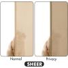 MIULEE Hunter Green Privacy Sheer Curtains That Let Light in 84 Inches Long Non-See-Through Semi Sheer Curtain Light Filtering Window Curtains Christmas Drapes for Living Room Bedroom 2 Panels Set(Brown)