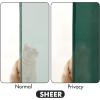 MIULEE Hunter Green Privacy Sheer Curtains That Let Light in 84 Inches Long Non-See-Through Semi Sheer Curtain Light Filtering Window Curtains Christmas Drapes for Living Room Bedroom 2 Panels Set(Hunter Green)