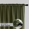 MIULEE Hunter Green Privacy Sheer Curtains That Let Light in 84 Inches Long Non-See-Through Semi Sheer Curtain Light Filtering Window Curtains Christmas Drapes for Living Room Bedroom 2 Panels Set(Olive Green)
