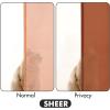 MIULEE Hunter Green Privacy Sheer Curtains That Let Light in 84 Inches Long Non-See-Through Semi Sheer Curtain Light Filtering Window Curtains Christmas Drapes for Living Room Bedroom 2 Panels Set(Terracotta)